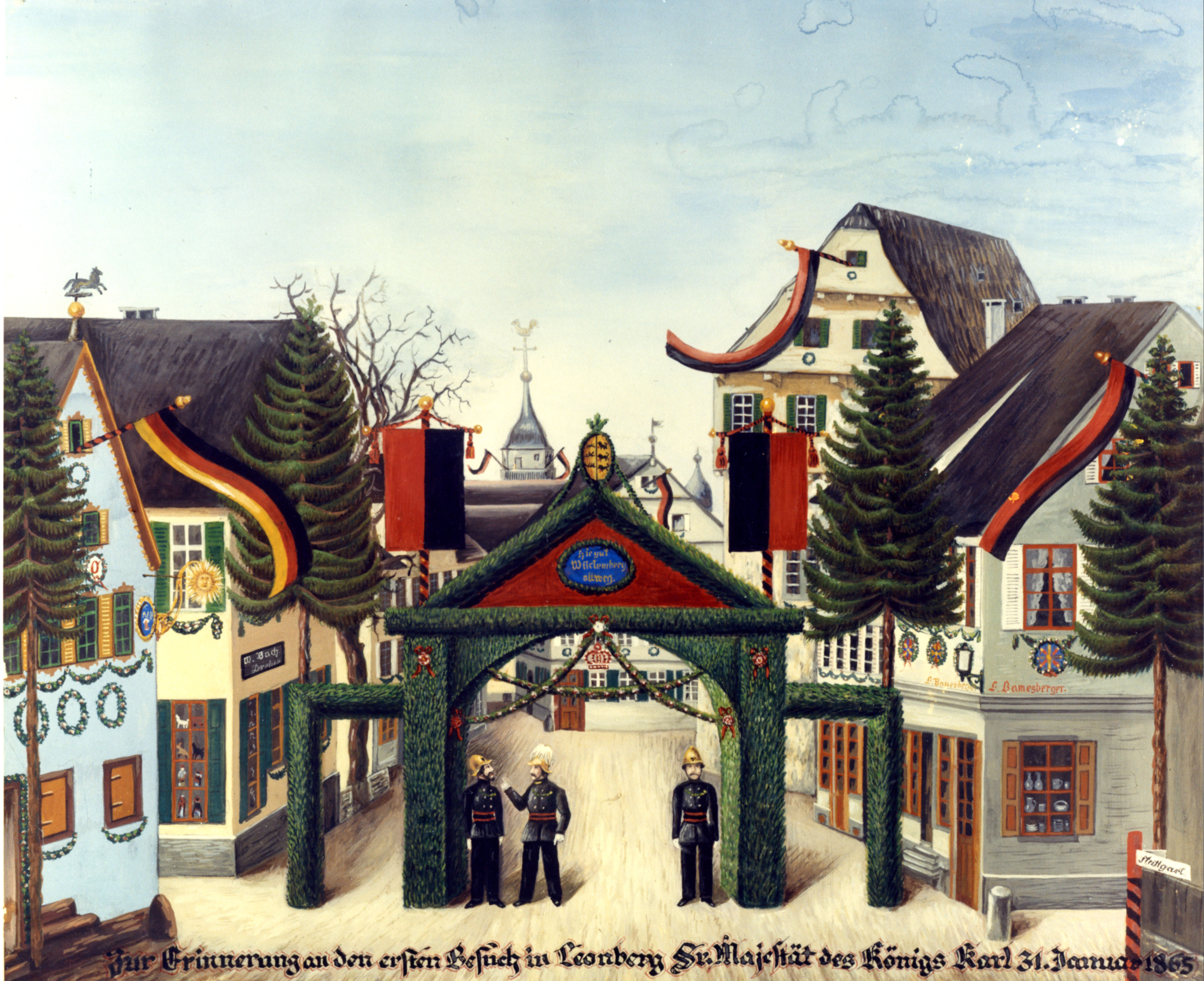 1865 Gemaelde Eingangsportal-Historie